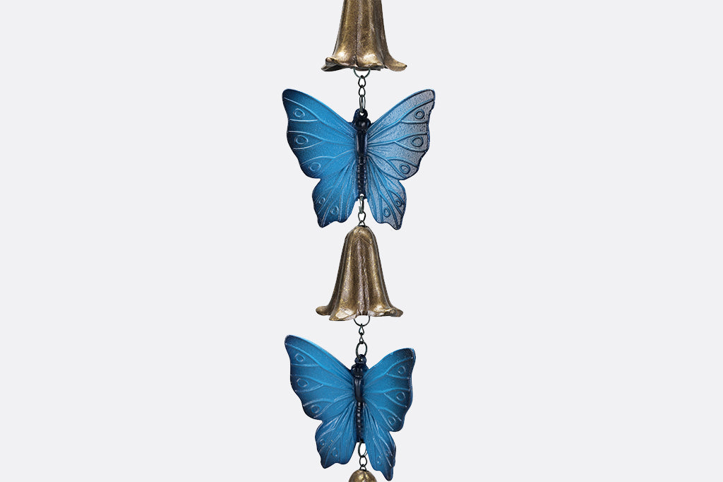 Blue Butterfly Wind Bells