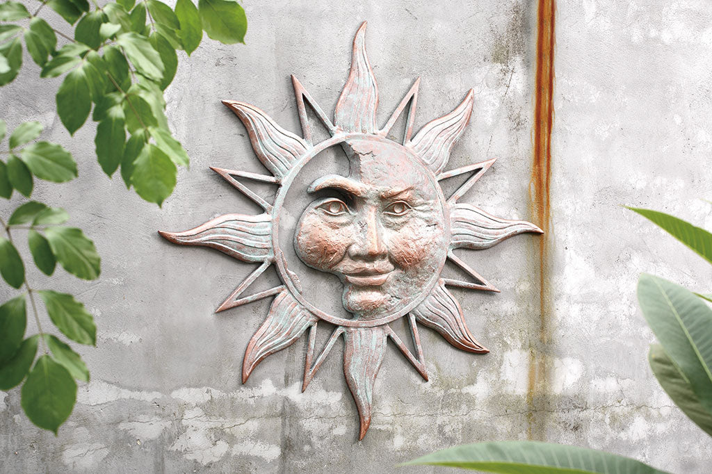 Half Face Sun Wall Plaque