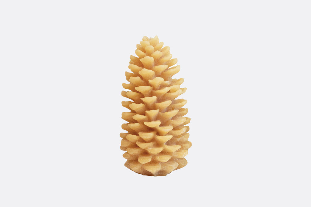Pinecone candle in honey color 
