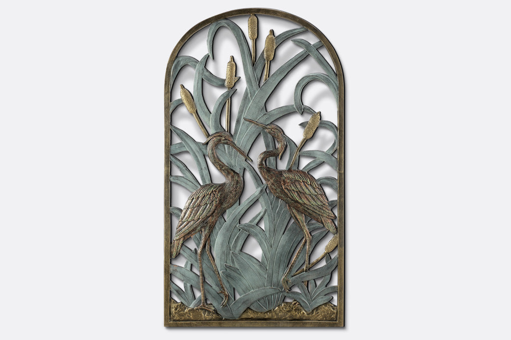 Herons and Cattails Wall Art