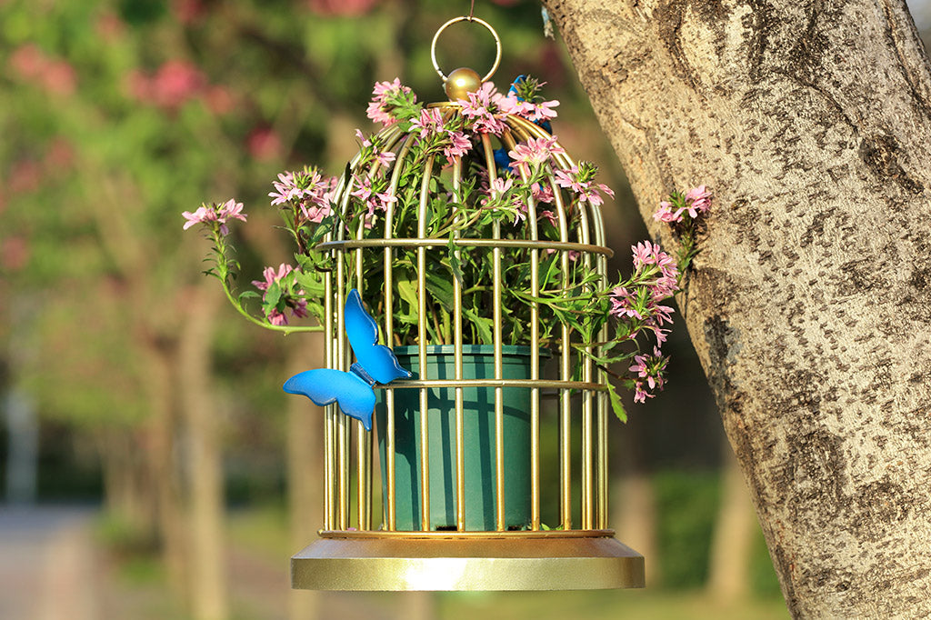 Blue Butterfly Candleholder / Plant Holder