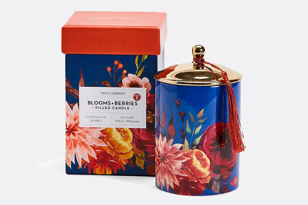Blooms & Quince Berries Lidded Candle
