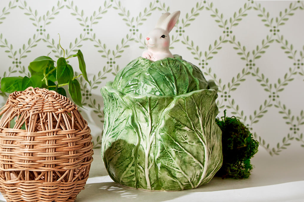 Cabbage Bunny Ceramic Jar