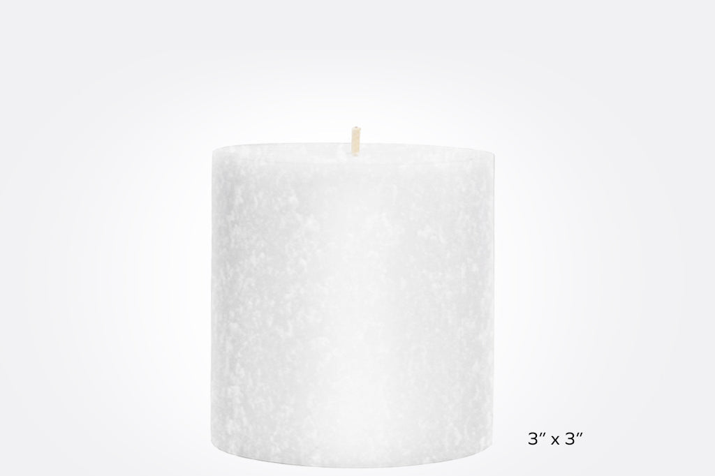 Root Candle 3 x 3" Pillar Candle, White