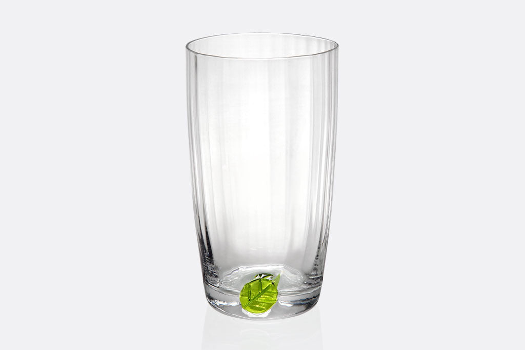 Spring Leaf Tall Drinking Glass