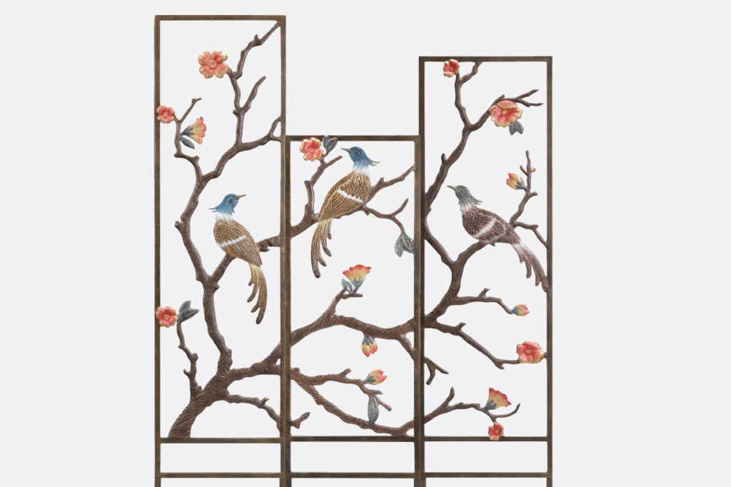 Asian Tapestry Trellis group of 3 sizes shown together