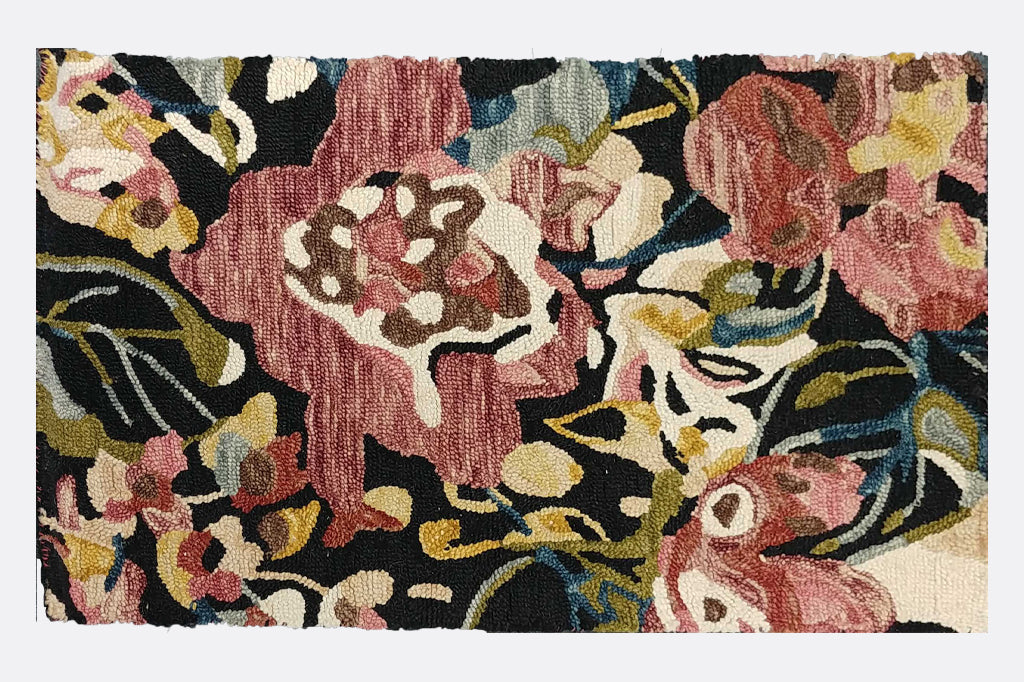 Rosy Romance Hooked Rug