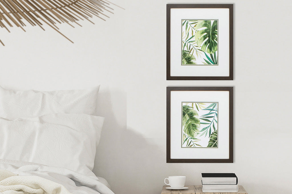 Tropical Leaves Framed Art Prints Set of 2