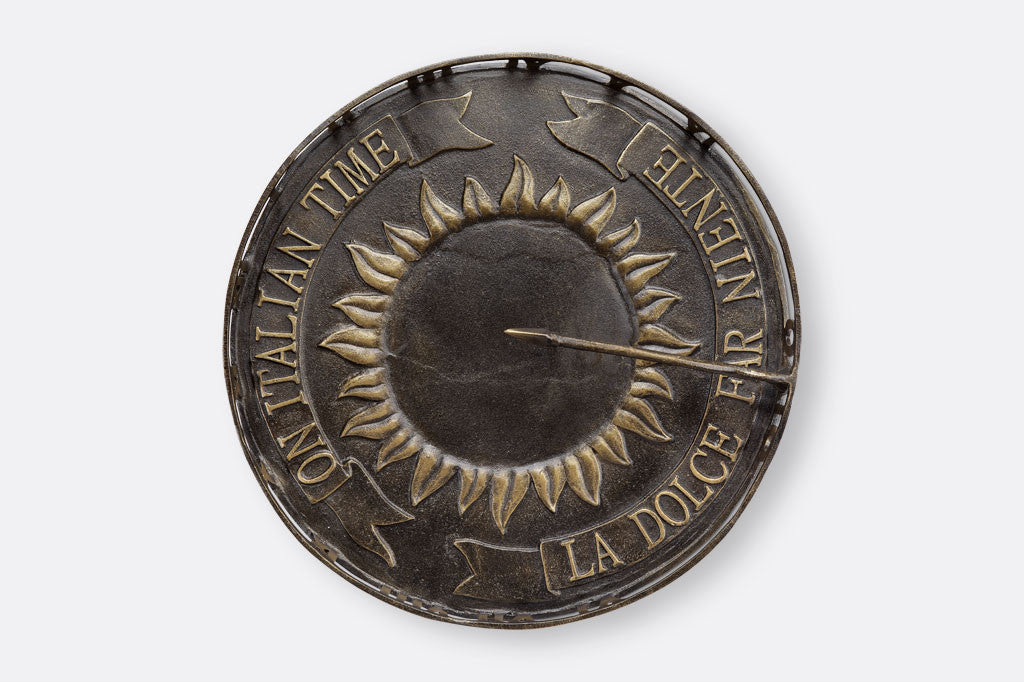On Italian Time Sundial/Serving Tray