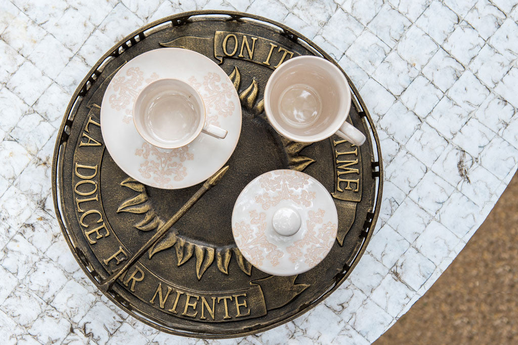 On Italian Time Sundial/Serving Tray