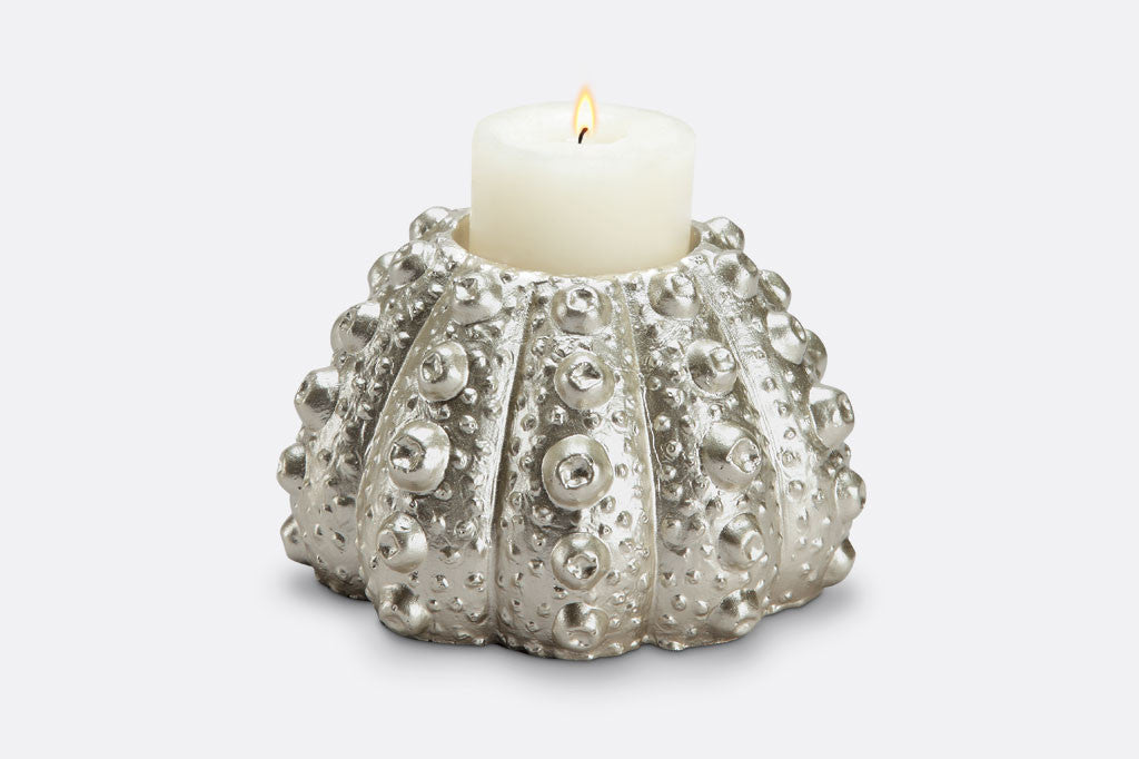 Silver Sea Urchin Candleholder