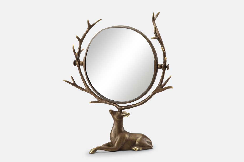 Graceful Antlers Vaniety Mirror