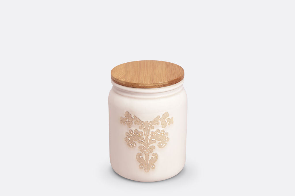 Damask Lace Canister Small