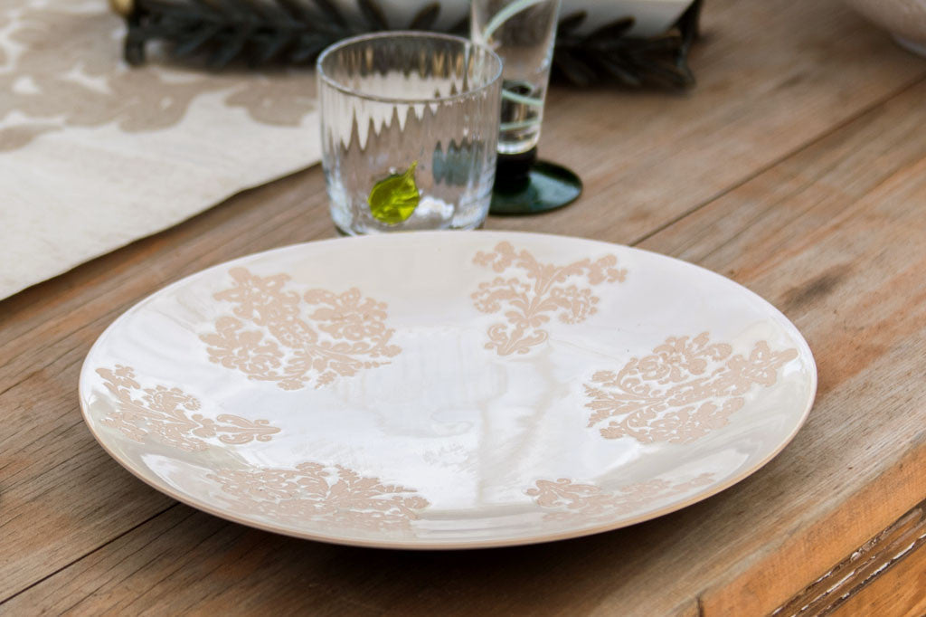 Damask dinnerware sale