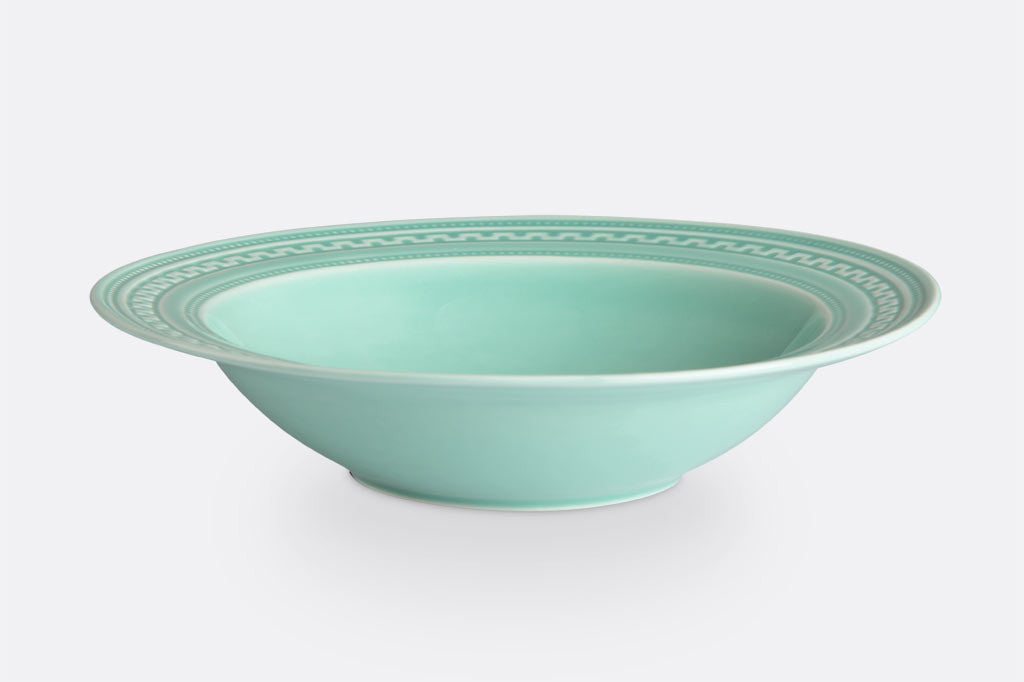 Jade Fretwork Soup Bowl, 9" Diameter, Set of 4