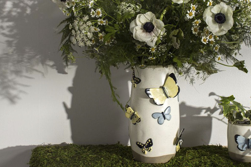 Mariposas Ceramic Vase