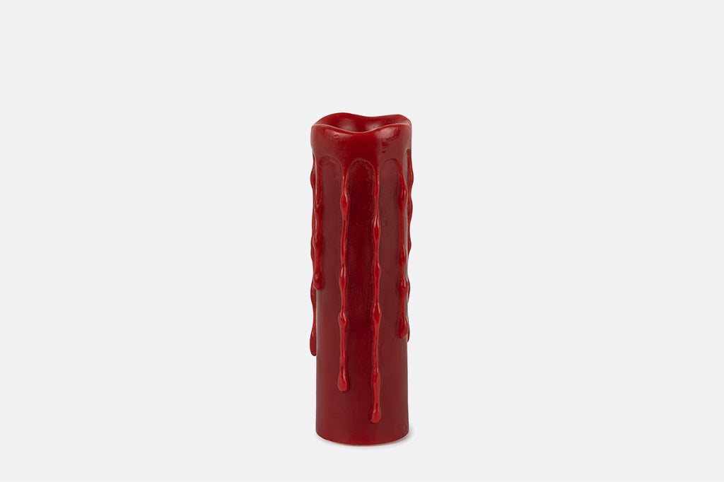 LED Dripping Candle 6"H x 1.75"D, Red